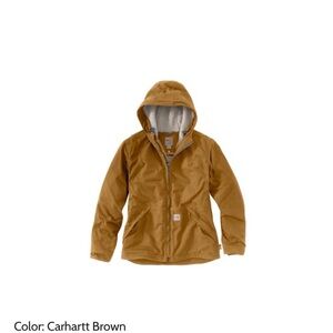 Carhartt Brown Hooded Jacket FIRE 🔥 RESISTANCE
